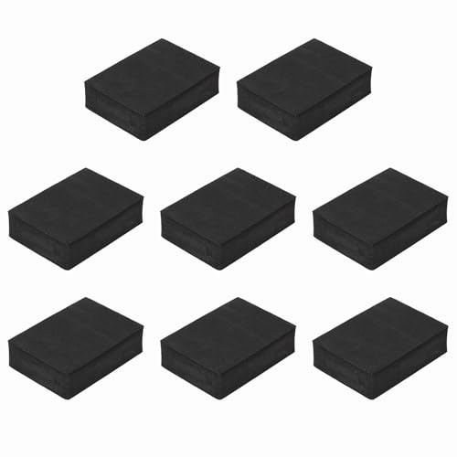 sourcing map Single Sided Speaker Isolation Pads, 70mmx50mmx20mm Square Black Non Slip EVA Acoustic Foam Pads Feet Anti-Vibration Base for Decks Speaker Subwoofer HiFi Sound System, Pack of 8