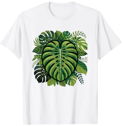 Monstera Deliciosa Botanical Print Indoor Plant Lover Art T-Shirt