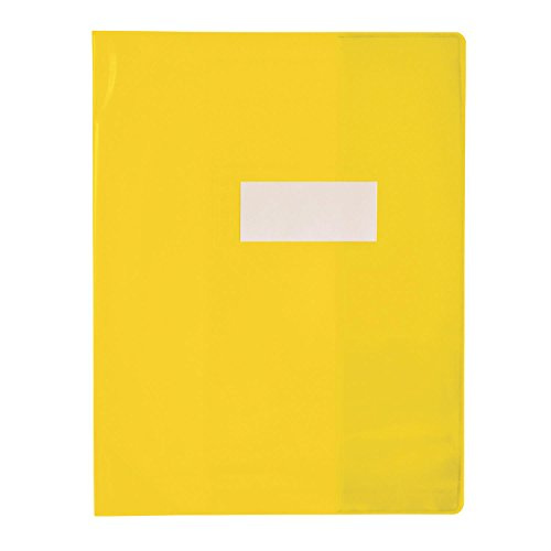 ELBA 5 Stück Buchschoner PVC 150 Strong Line 24 x 32 cm transparent gelb