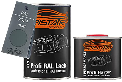 RAL 7024 Graphitgrau matt 2K Autolack 1,5 Liter / 1500 ml Dose inkl. Härter