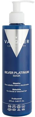 VALQUER Silver Platinum Violette Silbermaske | 275 ml | Repariert blondes, weißes, graues oder blondiertes Haar | Neutralisiert Gelb- und Orangestich mit Malachit | Vegan