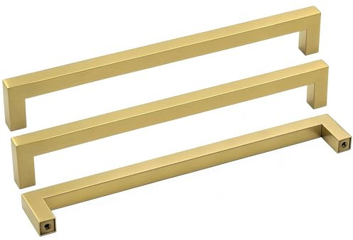 Goldenwarm 5 Stück Schubladengriffe Gold Griffe Möbel Küchen Griffe Messing Möbelgriffe Gold Schrankgriffe Edelstahl Gold Küchengriffe 224mm Lochabstand
