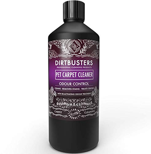 Dirtbusters Pet Carpet Cleaner Shampoo, Cleaning Solution For Odour, Urine & Stains, Geranium & Chamomile (1L)