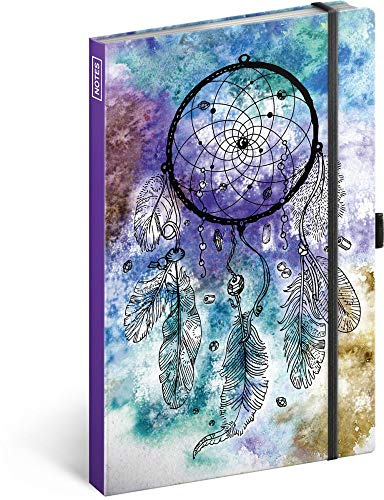Presco Group NOTIQUE Notizbuch mit Gummiband liniert - Notizblock für Frauen und Mädchen - Tagebuch Journal Notebook für Schule und Arbeit (Traumfänger) | Frauen und Mädchen können das Hardcover-Notizbuch als Notizblock, Journal und Notebook für Schule und Arbeit verwenden.