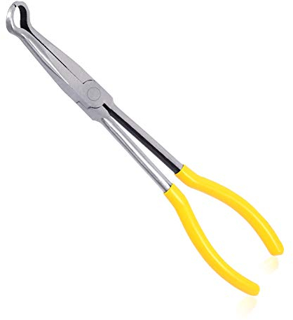 SPEEDWOX Long Reach Hose Grip Pliers 11 Inches Ring Nose Pliers Hose Gripper 3/5 Inch Diameter Offset Spark Plug Boot