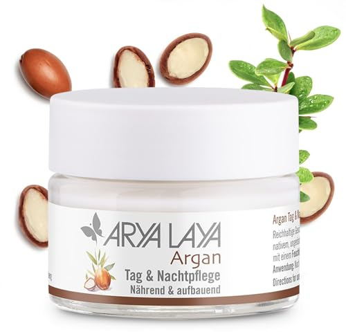 ARYA LAYA Argan Tag & Nachtpflege, 50 ml | Reichhaltige & nährende Anti-Aging Creme mit Arganöl für eine geschmeidig zarte, glatte Haut, egan
