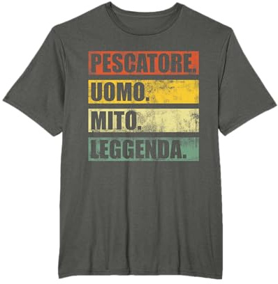 PESCATORE LEGGENDA regalo pescatori di pesca vintage Maglietta