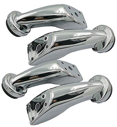Furniture Legs Metal, Furniture Support Foot, Iron Chrome Sofa Plinth Legs, Used for Sofas, Chairs, Stools, Cabinets, Units, 100mm Height, Pack of 4