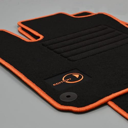 Mattenprofis Velours Fußmatten Logo kompatibel mit Smart Fortwo 453 Coupe | Baujahr ab 07/2014, auch und Cabrio (alle Modelle), Absatzschoner, rutschfester Rücken, Automatten, Autofußmatten