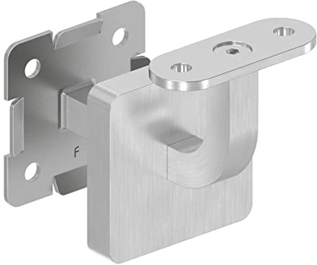 STEINBACHER© | Edelstahl Handlaufhalter, Platte flach, 60x60mm, 4x6,5mm, V2A