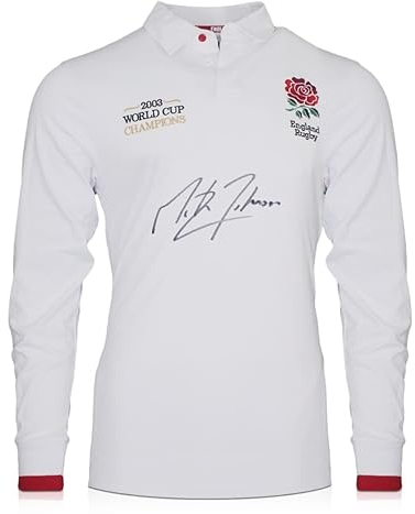 Exclusive Memorabilia England-Rugby-Trikot, signiert von Martin Johnson