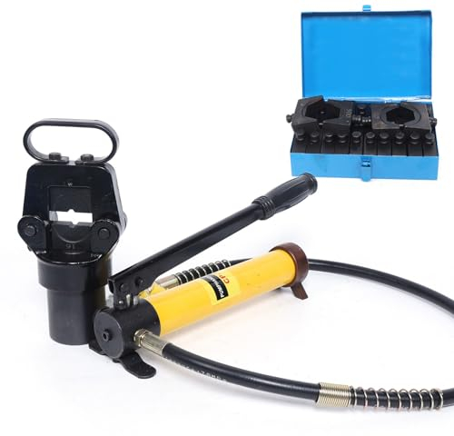 Alicates de engarce hidráulicos, 15 t, portabilidad, barra de prensado, herramienta de engarce hidráulica manual, alicates de cable hidráulicos, engarzador con bomba, tubo de acero inoxidable