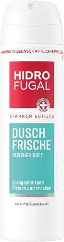 Hidrofugal Dusch-Frische Spray (150 ml), starker Anti-Transpirant Schutz mit angenehm frischem Duft, Deo Spray für starken Schutz ohne Ethylalkohol (Packung mit 5)