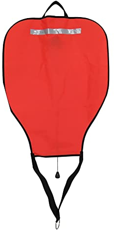 arlote Tauch-Nylon-Hebesack, Gut Sichtbarer Auftriebssack mit Offenem Boden, Bergungssack-Schwimmerboje (Rot)