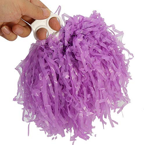 ZAWELIYO 8 Farben 2 Stück Cheerleading Poms Modische Cheerleader Pom Poms Sport Party Tanz Team Look Cheerleader Pom (Lila)