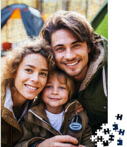 UM UPMALL Custom Puzzle Personalised Puzzles 35/70/120/200/300/500/520/1000 Pieces from Photos, Customized Picture Puzzle for Adult, Family, Birthday, Wedding, Graduation, Gift