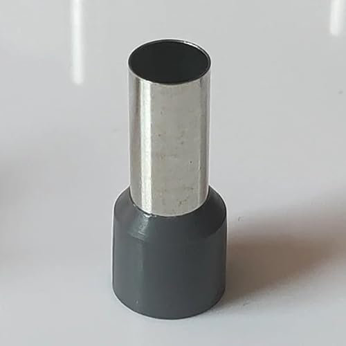 (1000PCS/Bag) E2508 A.W.G #14 Brass Cable Lug 2.5mm² Insulated Ferrules Crimp Terminal End Block Cord Wire Connector AUOQKQUT(4)