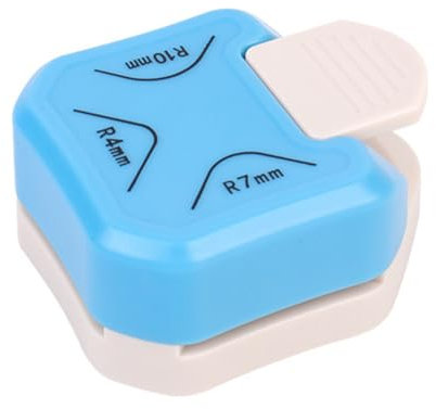 Fangxuee 3-Wege-Fasen-Eckenstanze für Bastelpapier-Eckenstanzgerät für Papierbasteln, Laminat, Karton, Visitenkarten, DIY, Foto Blau
