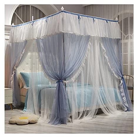 RDWQDGJG Betthimmel-Moskitonetz für 1,2 m breite Betten, 360° umlaufender Bettvorhang vom Boden bis zur Decke, Betthimmel für Schlafzimmer (Farbe: Stil 3, Größe: 120 x 200 x 200 cm)