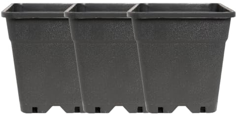 Generisch 3 x Pflanztopf in Verschiedene Größen Anzucht Töpfe Grow viereckig Kübel (25 L / 32 x 32 x 35 cm)
