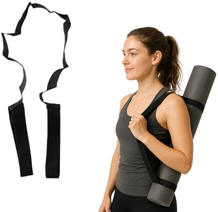 Tabanzhe Yoga Mat Carrying Strap Sling Elastic Loop Yoga Mat Carry Strap Durable Fitness Exercise Straps(Yoga Mat not included)