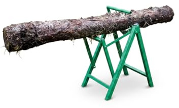 P. Lindberg Sägegestell zum Schneiden von Brennholz, Holzhalter aus Metall | Sägebock für Kettensägenarbeiten, Holzschnittstütze, Brennholzständer, Holzspaltständer,Holzhalter für Stämme bis zu 5m Länge