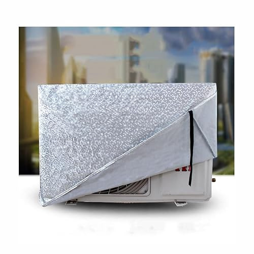 Bâche, Housse de Protection Murale pour climatiseur extérieur, Compatible avec Les unités extérieures jusqu'à 81 x 81 x 91 cm (Couleur : Gris, Dimensions : L 88 cm x H 58 cm x l 35 cm)