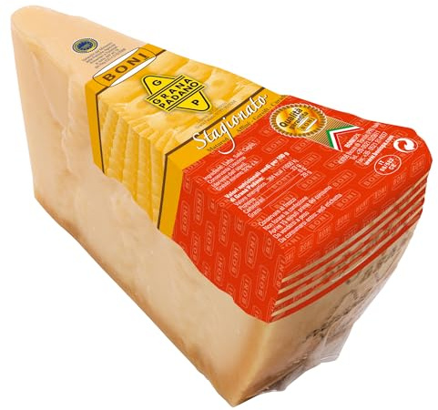 Grana Padano DOP Queso Italiano 1kg, 10 Meses de Maduración