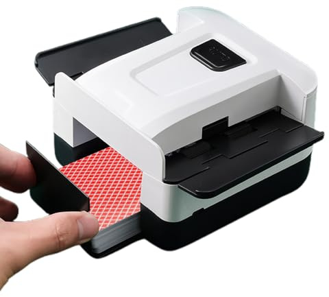 Macchina per mescolare le carte, accessorio per carte da tavolo, macchina elettrica per mescolare, accessorio per la casa, ricaricabile, silenzioso, per famiglia, campeggio, viaggi, posto di lavoro