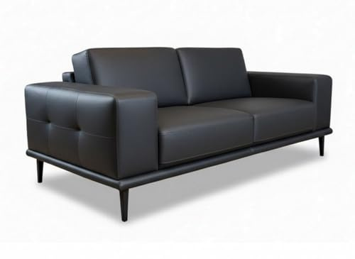 Quattro Meble Modernes 2,5er Sofa Amsterdam aus Echtleder, Echt Leder Couch, hohe Beine