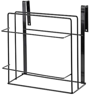 DONFAMDS Support de Planche à Découper Mural sans Perçage, Étagère de Rangement Double en Fer Noir pour Placard Cuisine, Organisation Pratique