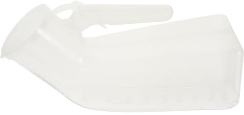 LALADEFIEE 2 Pezzi Orinatoio Portatile per Uomo in Pp Bianco da 1000ml, Capacità Grande, Facile da Pulire senza Perdite, per Trekking e Uso Ospedaliero