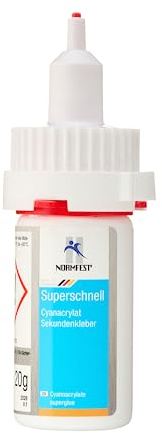 Normfest Cyanacrylat Sekundenkleber Superschnell 20 g – dünnflüssig, transparent, extrem stark, für Holz, Kunststoff, Keramik & Gummi, schleif- & überlackierbar