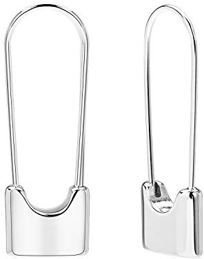 Sicherheitsnadel-Ohrringe für Damen, Zirkonia, Büroklammer, Huggie-Ohrringe, 14 Karat vergoldet, Sicherheitsnadel-Schmuck für Teenager-Mädchen, Kupfer, kein Edelstein, Kupfer, Kein Edelstein