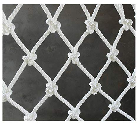 XCYYBB Kinder-Kletternetz, Klettergerüst für Kinder, robustes Kletternetz, Gartenklettergerüst, Netz für Kinder, Innen-Durchmesser 12 mm, Masche 12 cm, weiß, 4 x 8 m