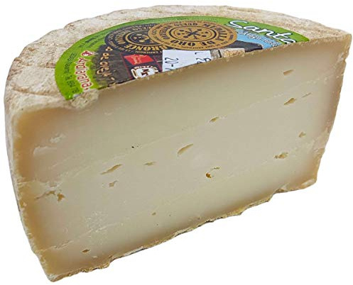 Queso de Oveja Curado del Pirineo Navarro Santa Leokadia - Medio Queso - Elaborado con Leche cruda de Oveja - Elaboración Artesanal - Peso Aproximado 600 gramos