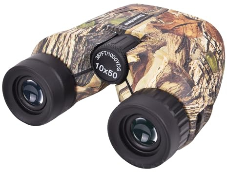 10x50 Compact Binoculars for Adults - Long Distance View, High Powered Binoculars with Travel Case - Lightweight, Large Eyepiece, Water & Fog Proof - Hunting, Bird Watching, Cruise