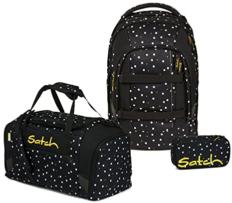Satch Pack Schulrucksack Set 3tlg. mit Sporttasche und Schlamperbox (Lazy Daisy)