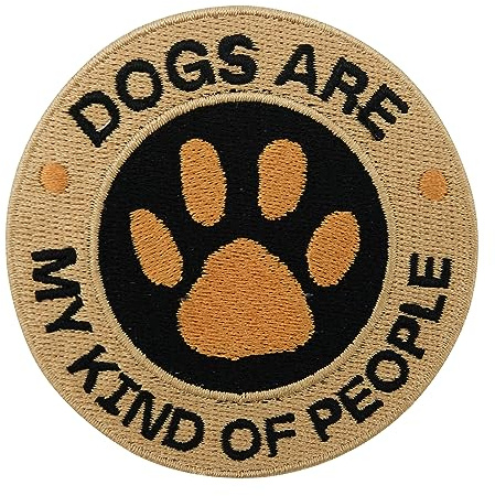 Finally Home Patch zum Aufbügeln - Dogs are my Kind of People | Hunde Patches, Tier Aufbügler, Runde Hund Flicken, Pfoten Aufnäher