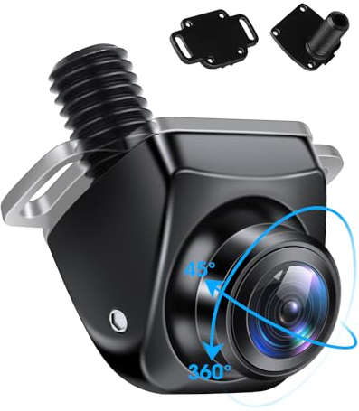 Jansite AHD 720P Rückfahrkamera 360°Verstellbar Rückfahrkamera Auto Metallgehäuse Universal 12V-24V Auto Rückfahrkamera Nachtsicht 170° Weitwinkel für Wohnwagen SUV Anhänger Wohnwagen Van