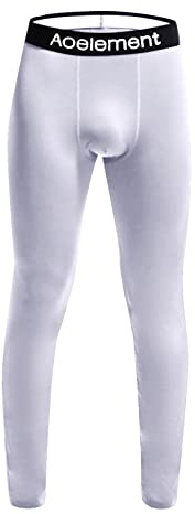 Mutande da uomo, lunghe, termiche, biancheria intima termica, collant termici, pantaloni da sci, slim fit, in cotone