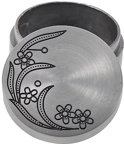MAGICLULU Kasten Retro-Ganzmetall-versiegelte kleine Schmuckschatulle mit Deckel zur Aufbewahrung von Ring-Parfüm-Box-Verpackungsbox (Rosenbox) Blechkanister Keksdose runden
