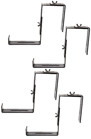 POPETPOP 4pièces Support De Jardinière Inoxydable pour Balustrade De Supports De Fleurs pour Pots Rectangulaires Installation Facile Et Durable pour Balcon Et Jardin