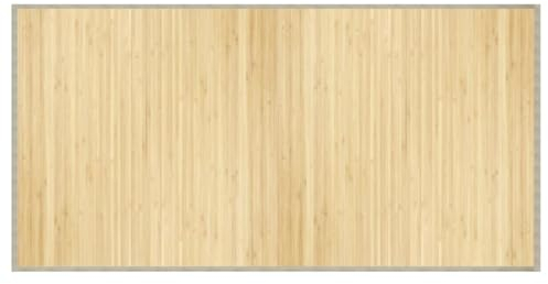 vidaXL Teppich, Bambusteppich Rechteckig, Bambusmatte rutschfest für Wohnzimmer, Läufer Küchenteppich Flurteppich, Modern, Hell Natur 100x200cm Bambus