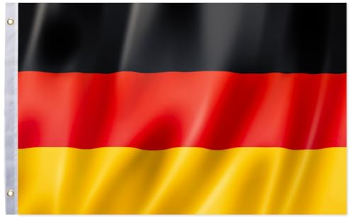 SPINNE LUCAS Deutschland Flagge 150x90 cm, Deutschland Fahne, Deutschlandfahne mit Messingösen, Kräftige Farben, Deutsche Flagge für Fußball EM WM Euro Nationaltag Bar Partydeko