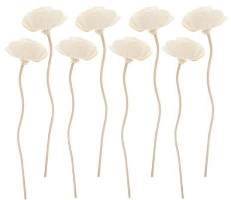 STOBAZA 8 Bâtonnets Diffuseurs Fleur 22 cm pour Parfum | Forme Fleur, Matière Légère, Salon Chambre, Vase Diffuseur