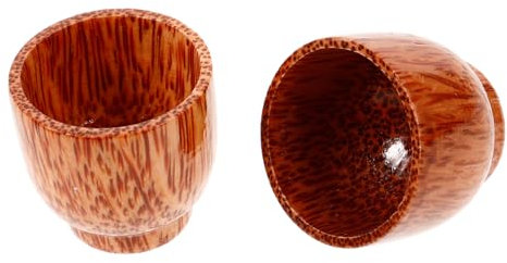 Garneck 2pcs Wooden Japanese Tea Mug Wood Cup for Home Office Wine Beer Mug Outdoor Travel Camping Cup Multi Functional Tea Drink