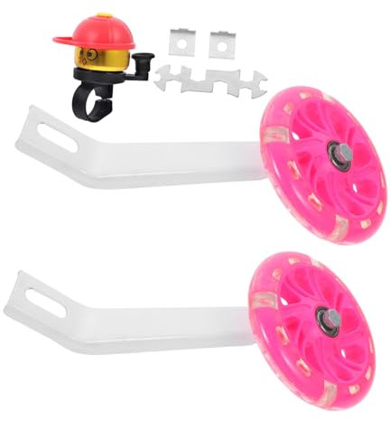 BESPORTBLE 1 Satz 16 Stützräder für kinderfahrrad laufrad laufrad Fahrradstabilisatoren für Balance Stabilisatorräder für Fahrräder Fahrrad mit Stützrädern Fahrrad Hilfsräder Rosa