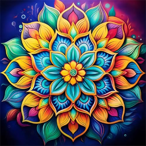 Huacan Diamond Painting Mandala Eckige Steine Erwachsene AB Diamant Paintings Bilder Voll Drill Malerei für Home Wall Decor Bild Größe 30x30cm