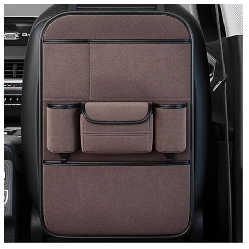 Auto Rücksitz Organizer FüR Mercedes-Benz Classe G 4x42 1990-2018, Rückenlehnenschutz Organizer, Rücksitzschoner Kinder mit Tablet Fach, Auto Organizer Kinder Leicht Zu Reinigen(Luxury Brown,One stora